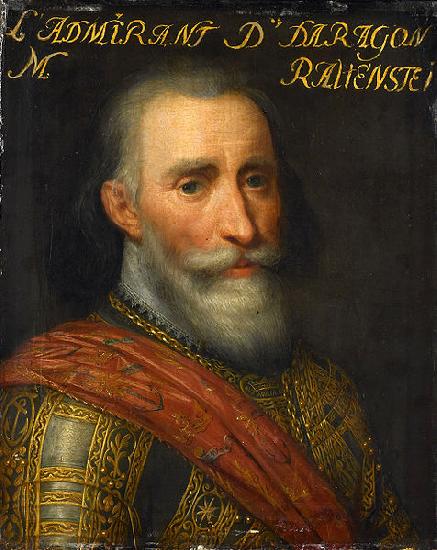Jan Antonisz. van Ravesteyn Portrait of Francisco Hurtado de Mendoza, admiral of Aragon. Sweden oil painting art
